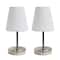 Simple Designs Sand Nickel Mini Basic Table Lamp